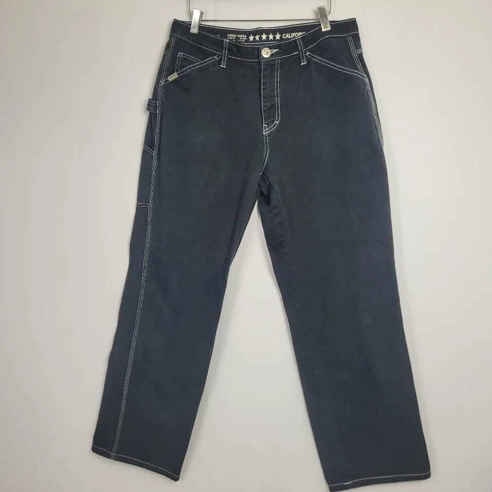 Fivestar General California Carpenter Black With White Stitching Size 11 / 30